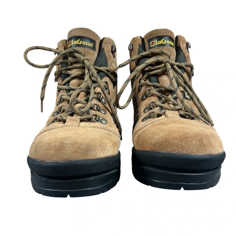 LaCrosse 7610 Vintage Suede Hiking Boots Tan Brown Men's Size 11W